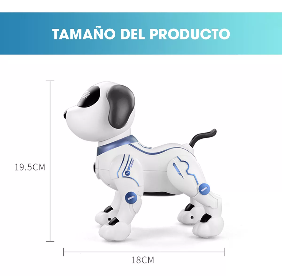 Foto 5 | Juguetes Perro Robot Belug con Control Remoto Blanco