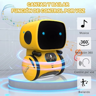 Foto 3 | Robot Juguetes Inteligente Niños Control Táctil, Español Amarillo