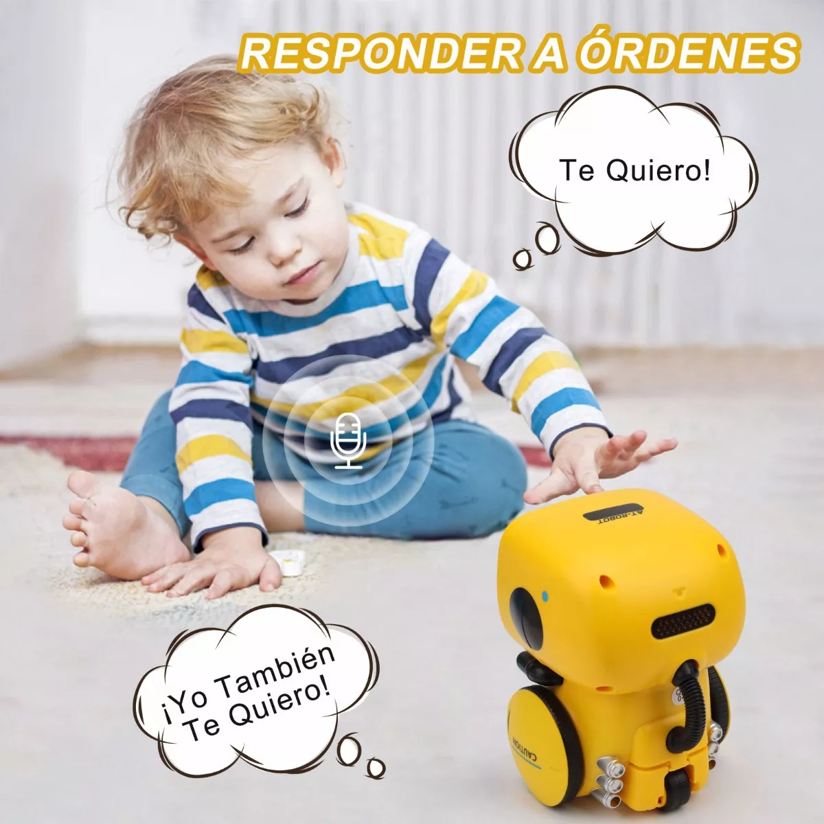 Foto 5 pulgar | Robot Juguetes Inteligente Niños Control Táctil, Español Amarillo