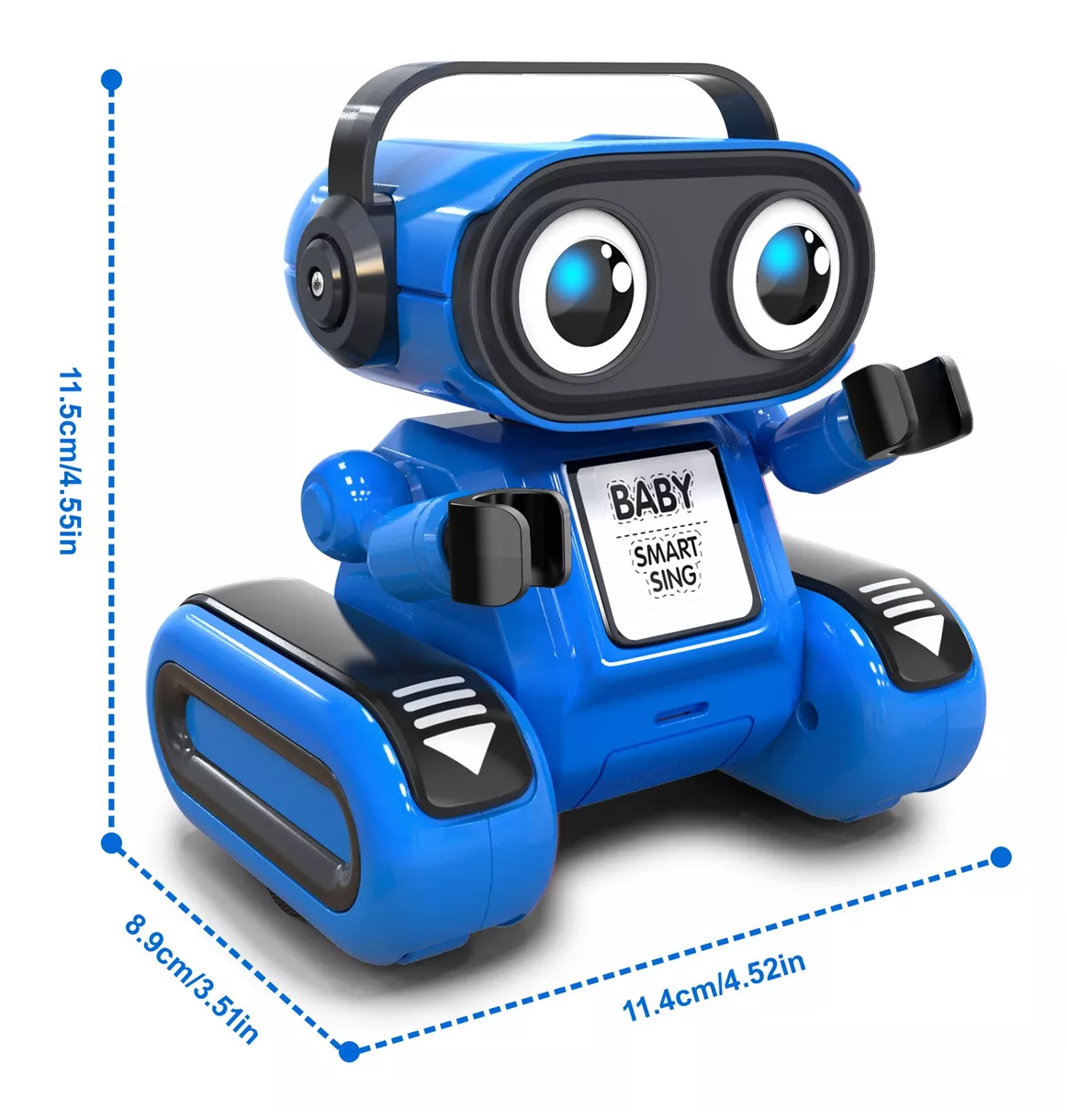 Foto 3 pulgar | Juguete Robot de Control Remoto Recargable Azul