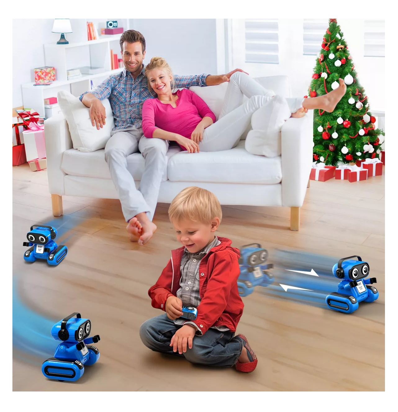 Foto 4 | Juguete Robot de Control Remoto Recargable Azul