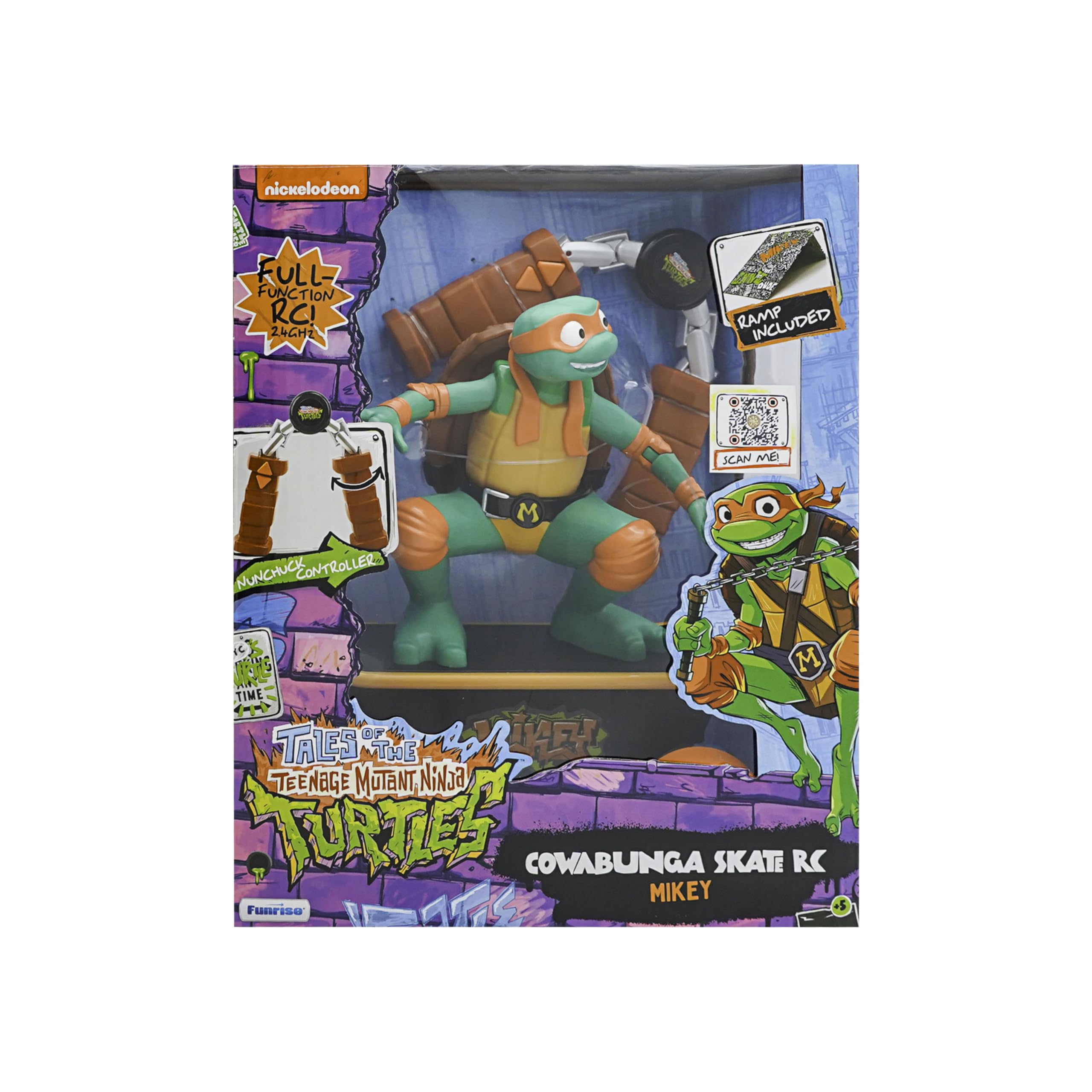 Foto 5 | Monopatín Con Mando A Distancia Teenage Mutant Ninja Turtles Mikey - Venta Internacional.