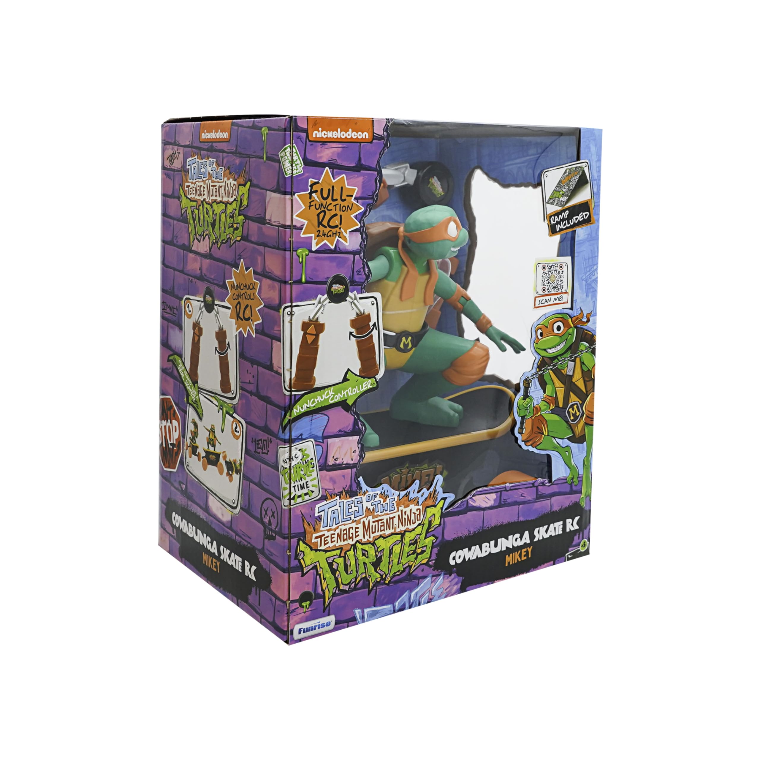 Foto 7 | Monopatín Con Mando A Distancia Teenage Mutant Ninja Turtles Mikey - Venta Internacional.