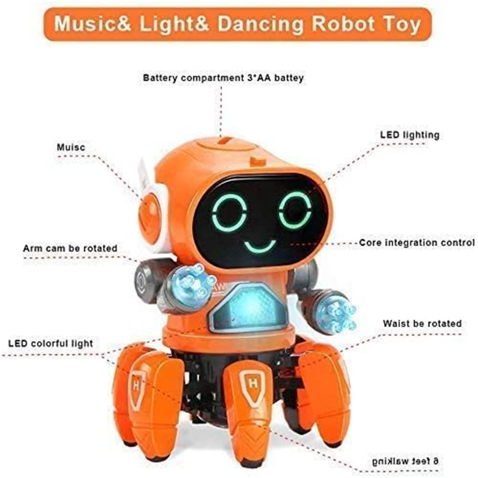 Foto 4 pulgar | Dancing Robot Dancing Electric Walking Singing Para Niños - Venta Internacional.