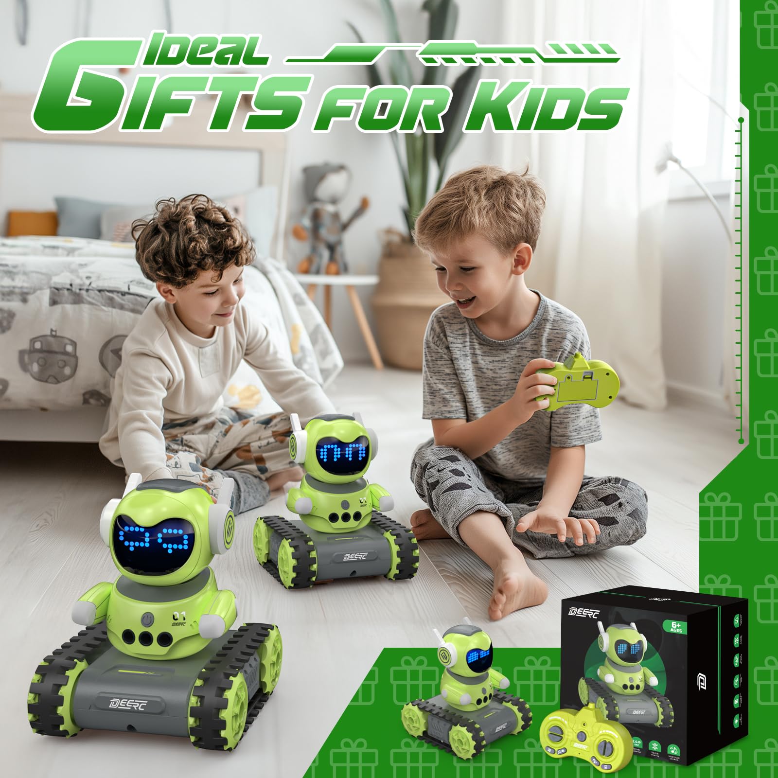 Foto 5 | Robot De Juguete Deerc Emo Con Mando A Distancia Walkie Talkie De 5 A 7 Años - Venta Internacional.