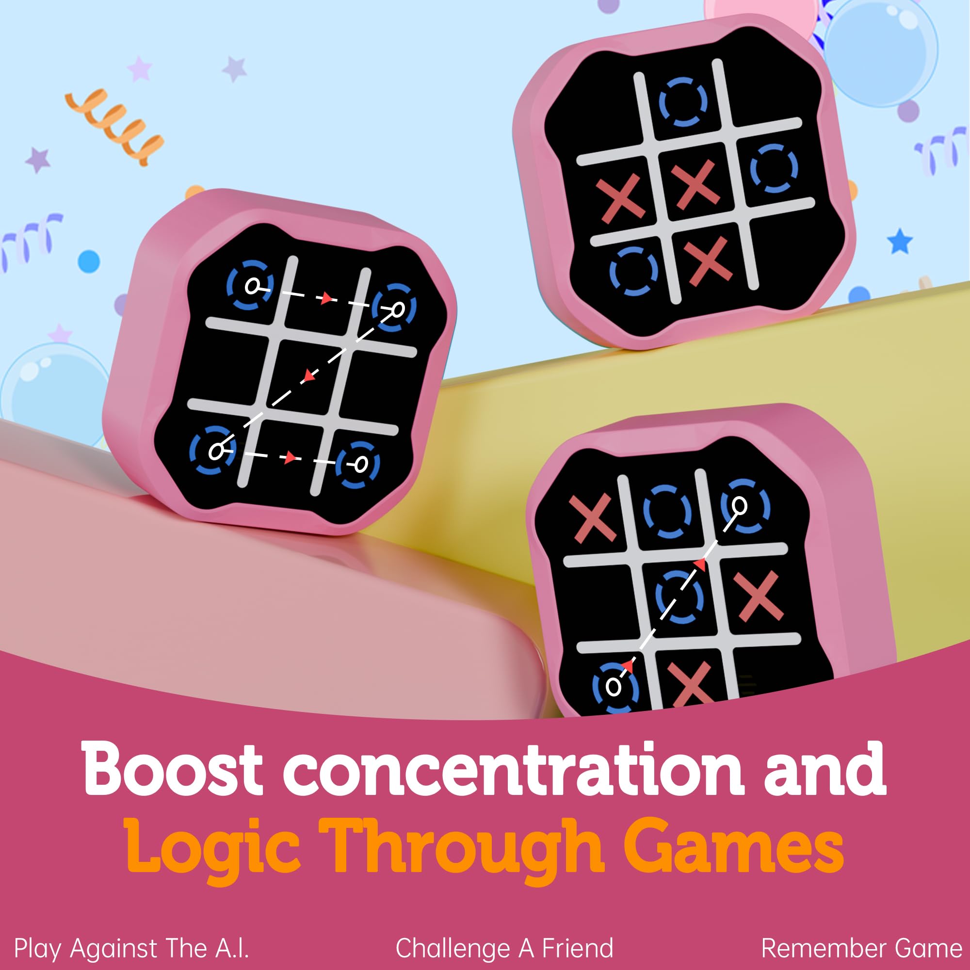 Foto 6 | Juego Electrónico De Tic Tac Toe Massrt 3 En 1 Con Modo Silencioso - Venta Internacional.