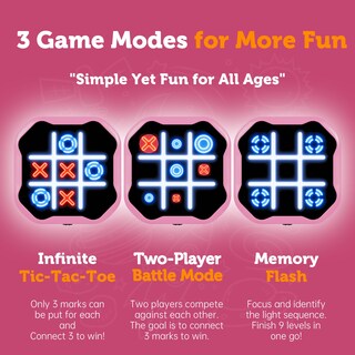 Foto 4 | Juego Electrónico De Tic Tac Toe Massrt 3 En 1 Con Modo Silencioso - Venta Internacional.