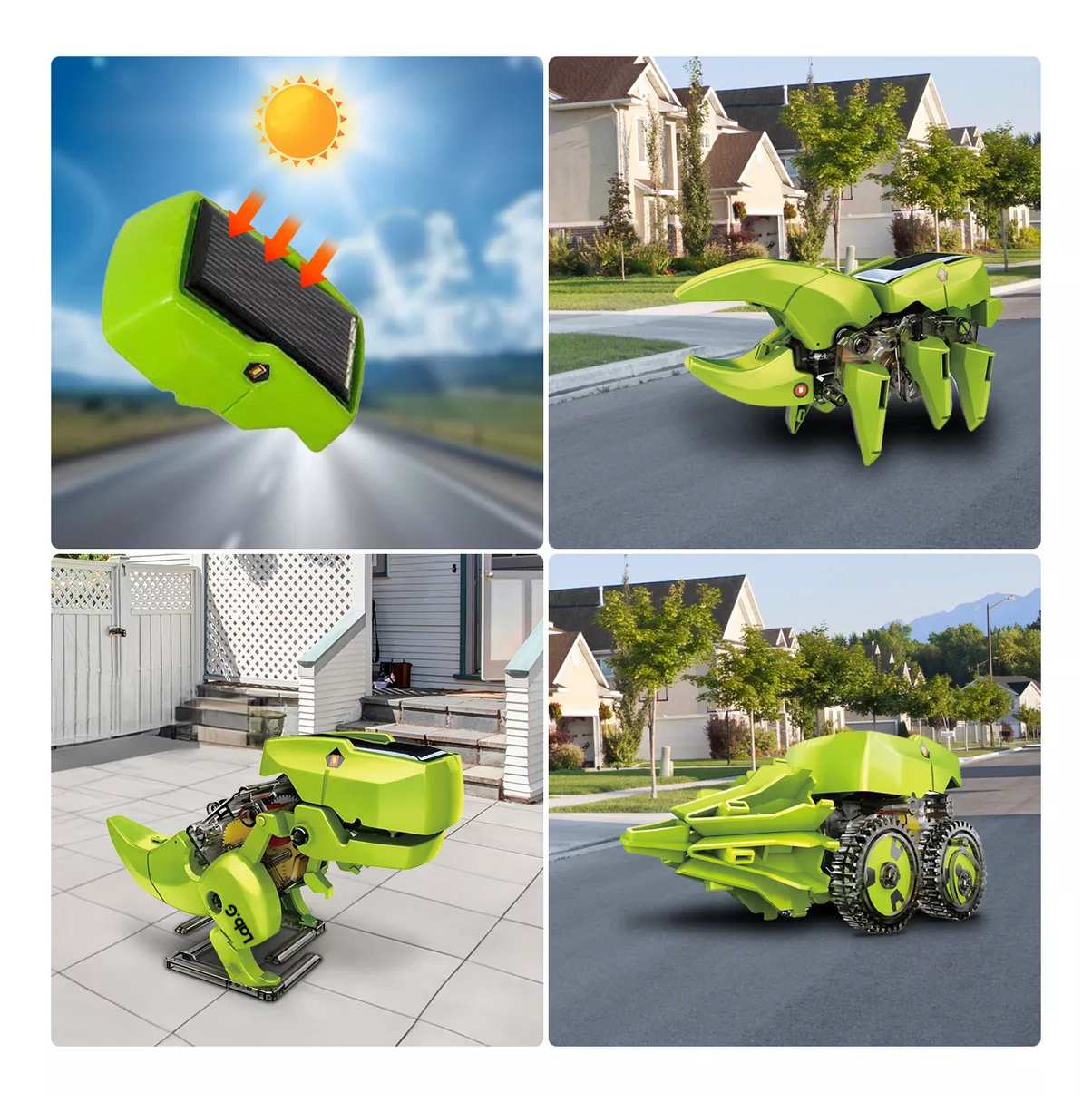 Foto 4 | Dinosaurio Robot Solar Juguetes Verde