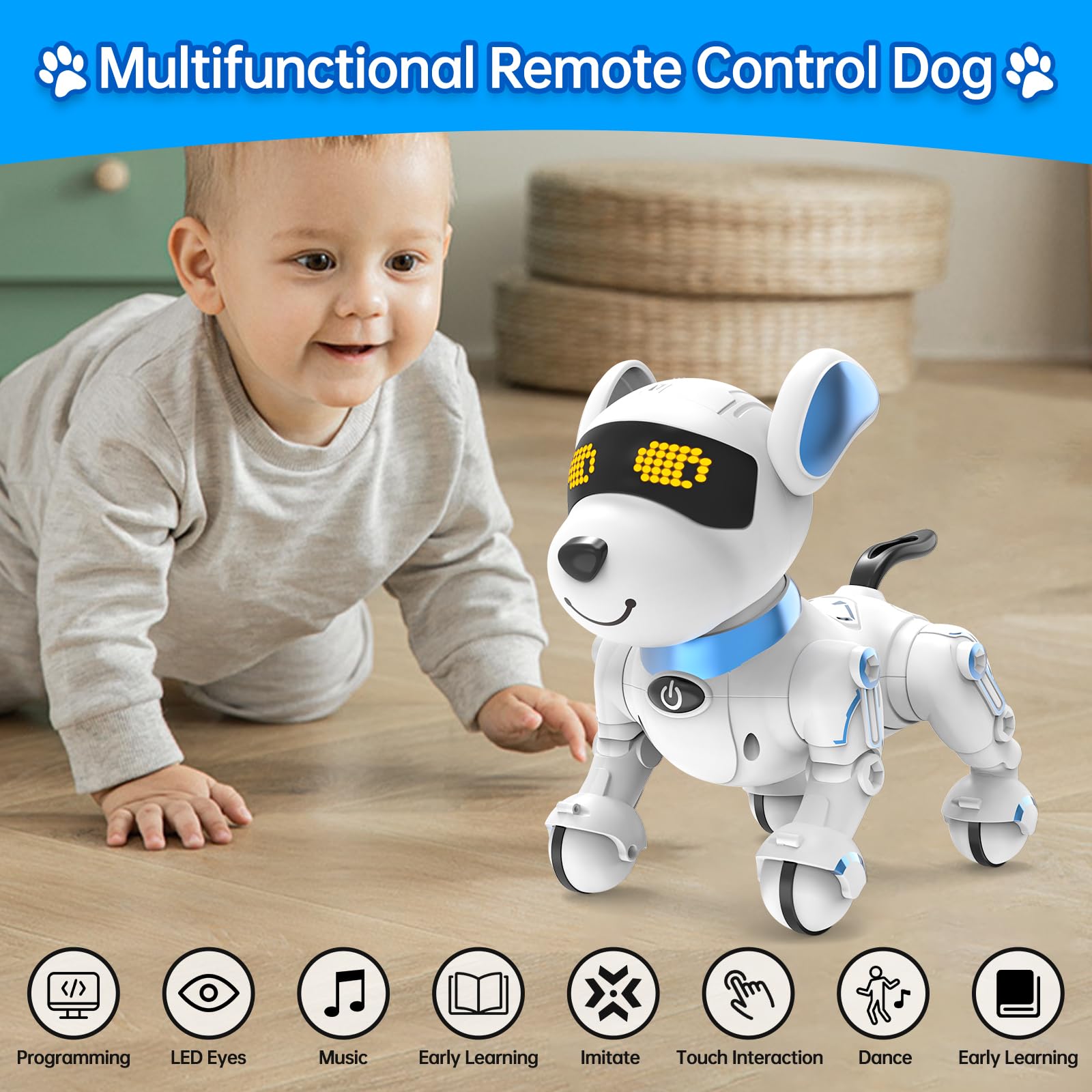 Foto 8 pulgar | Juguete De Control Remoto Robot Dog Dwi Dowellin Para Niños De 8 A 12 Años - Venta Internacional.