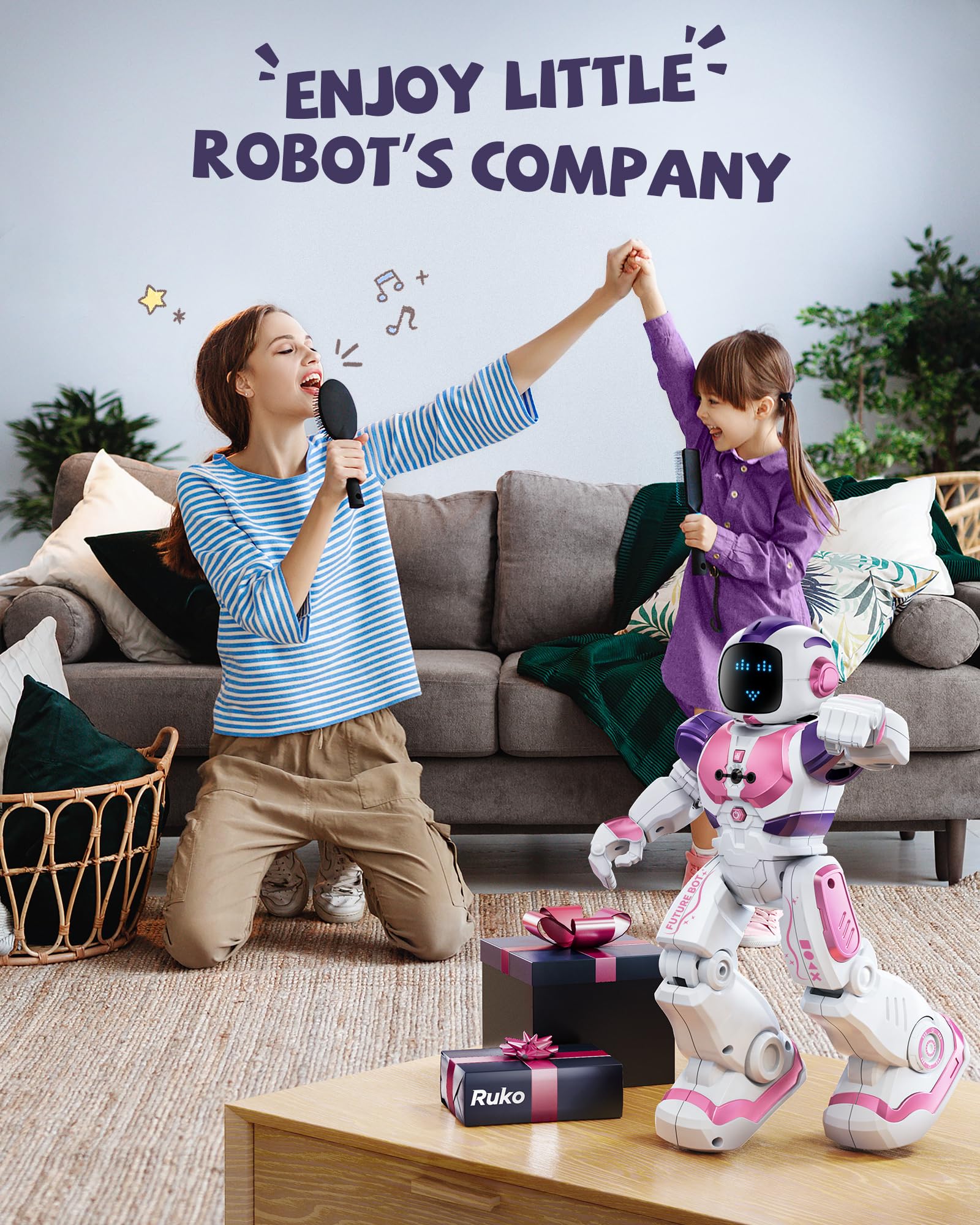 Foto 3 pulgar | Robot Toy Ruko 6088 Dancing For Girls With App Control Pink - Venta Internacional.