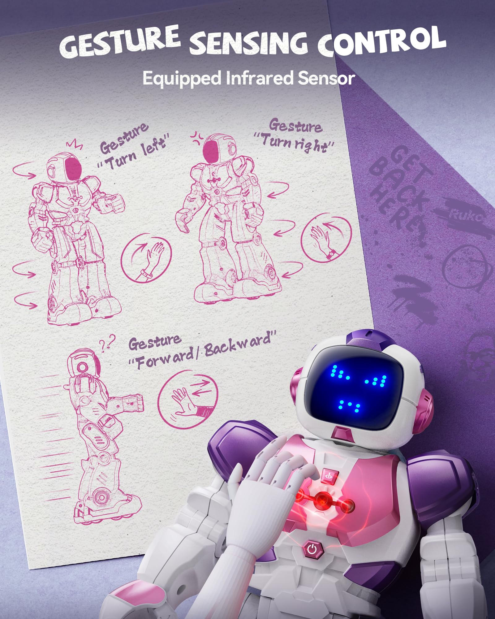 Foto 6 pulgar | Robot Toy Ruko 6088 Dancing For Girls With App Control Pink - Venta Internacional.
