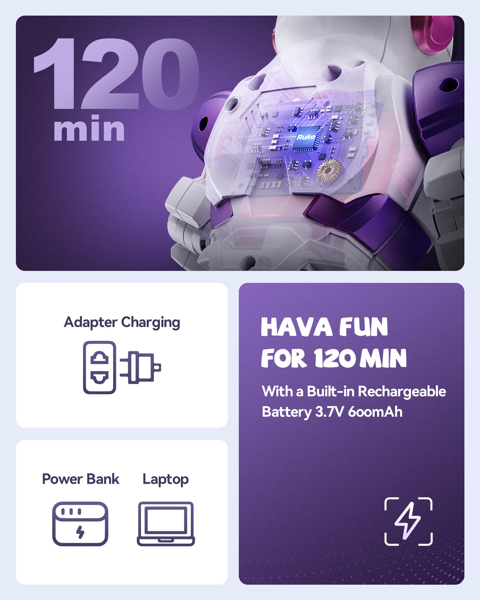Foto 6 | Robot Toy Ruko 6088 Dancing For Girls With App Control Pink - Venta Internacional.