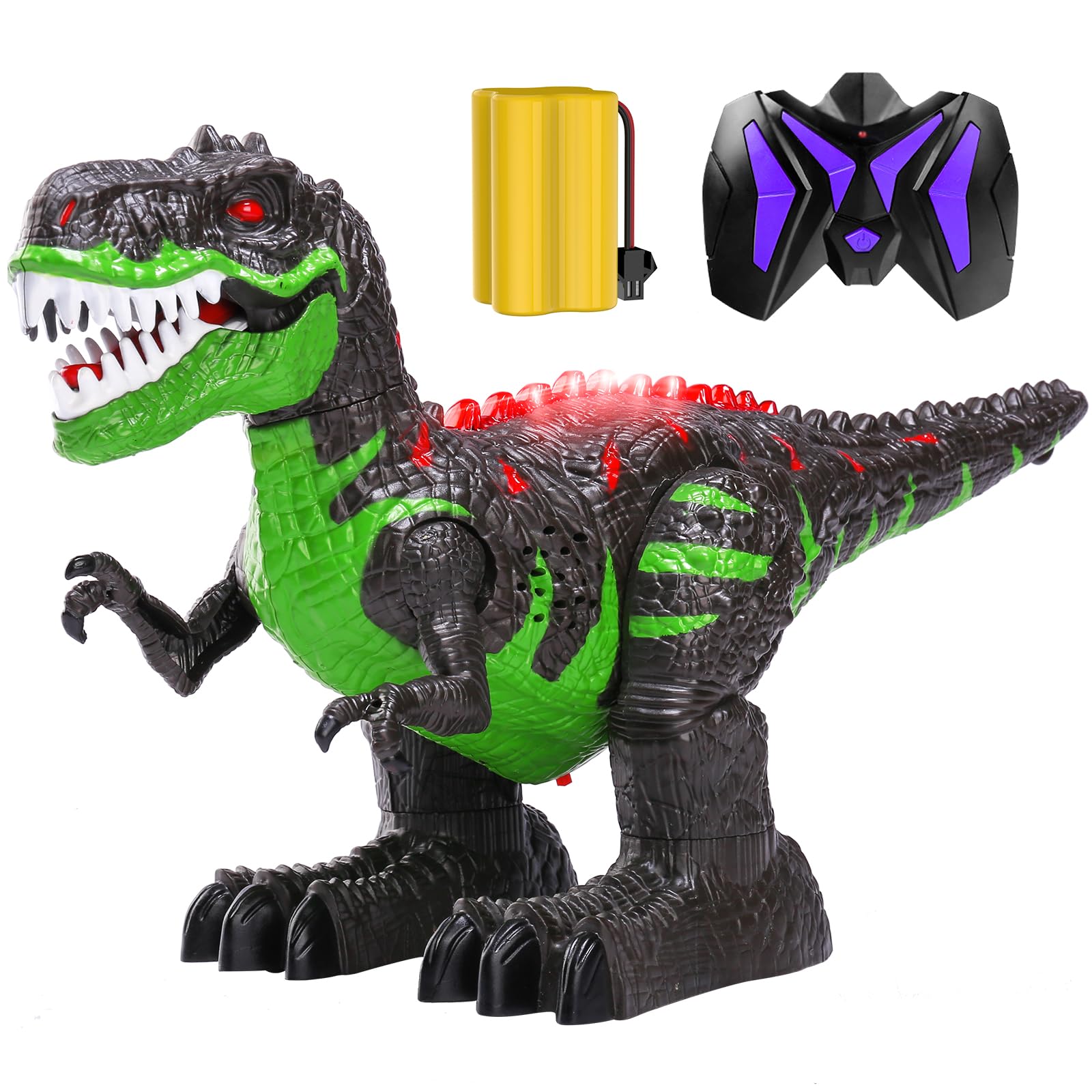 Foto 2 pulgar | Juguete De Dinosaurio Temi Con Control Remoto Para Niños De 3 A 8 Años Con Luz - Venta Internacional.