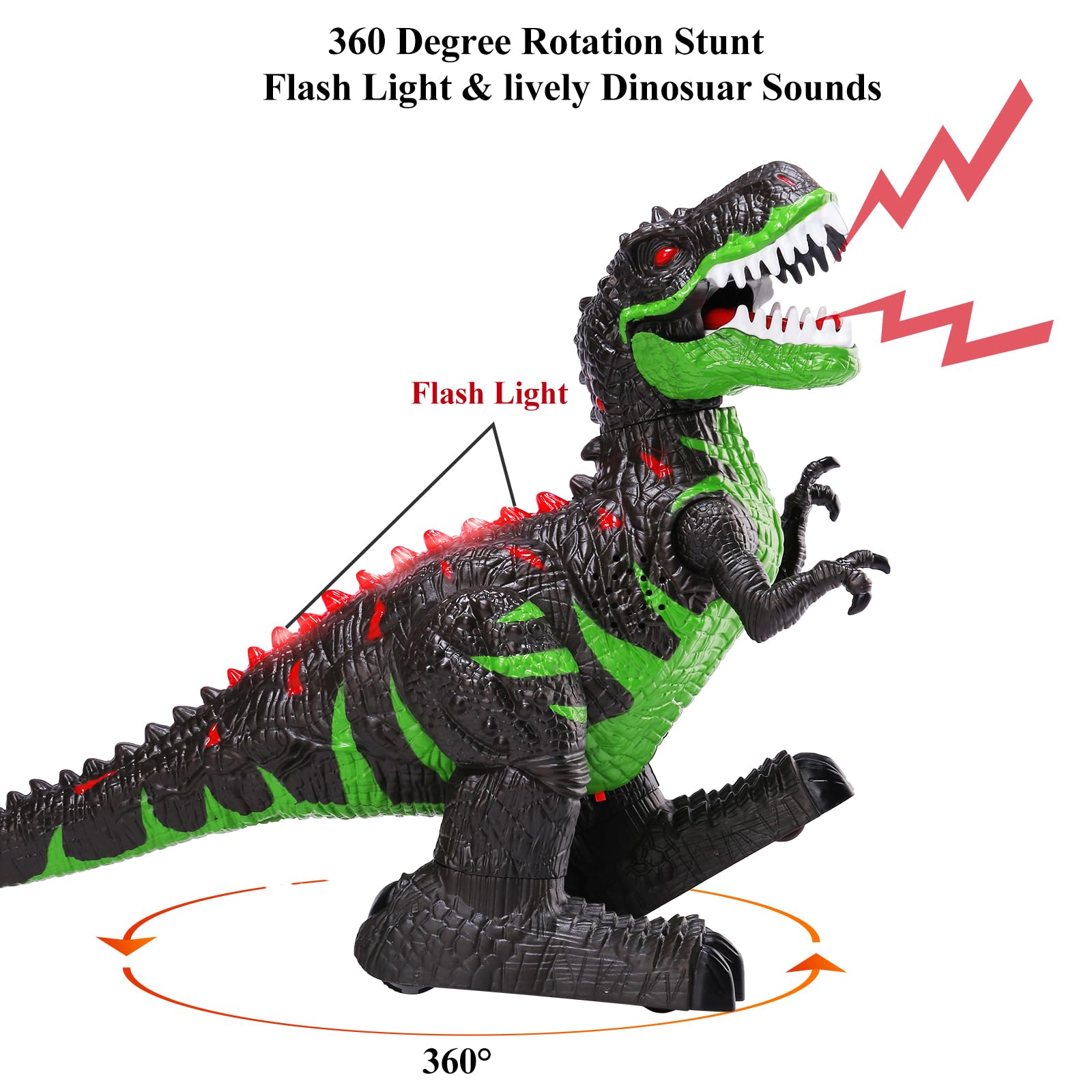 Foto 5 pulgar | Juguete De Dinosaurio Temi Con Control Remoto Para Niños De 3 A 8 Años Con Luz - Venta Internacional.
