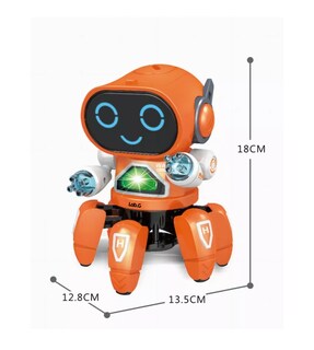 Foto 4 | Juguete Robot Bailarín Con Luces Y Sonido Naranja