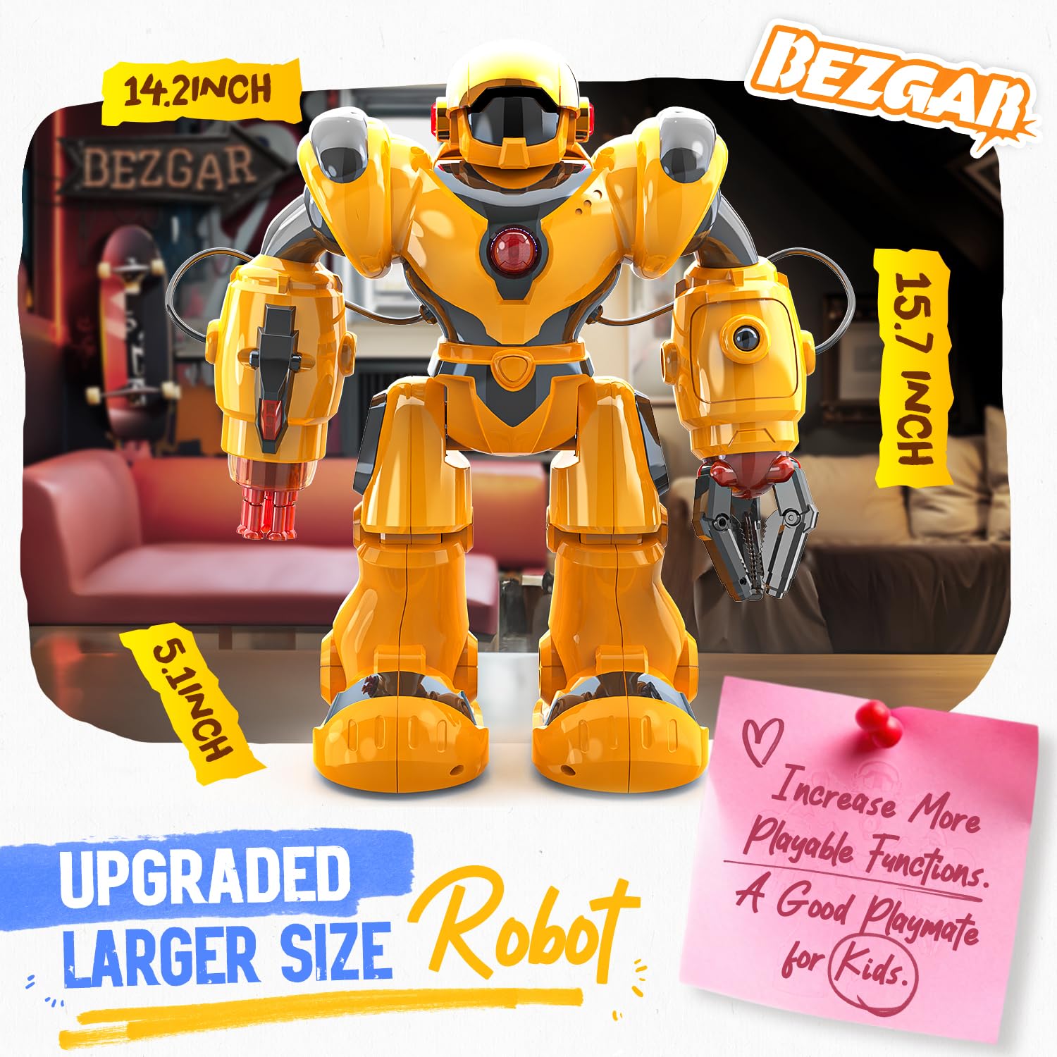 Foto 5 pulgar | Robot De Juguete Bezgar Tr300 Programable Que Baila 22 Acciones - Venta Internacional.