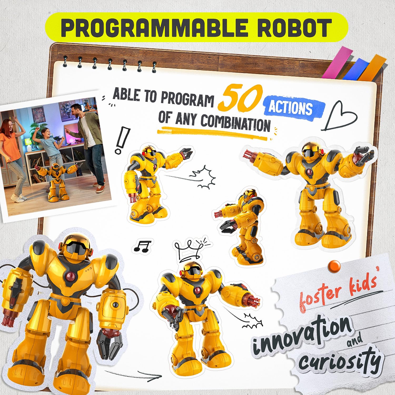 Foto 5 | Robot De Juguete Bezgar Tr300 Programable Que Baila 22 Acciones - Venta Internacional.