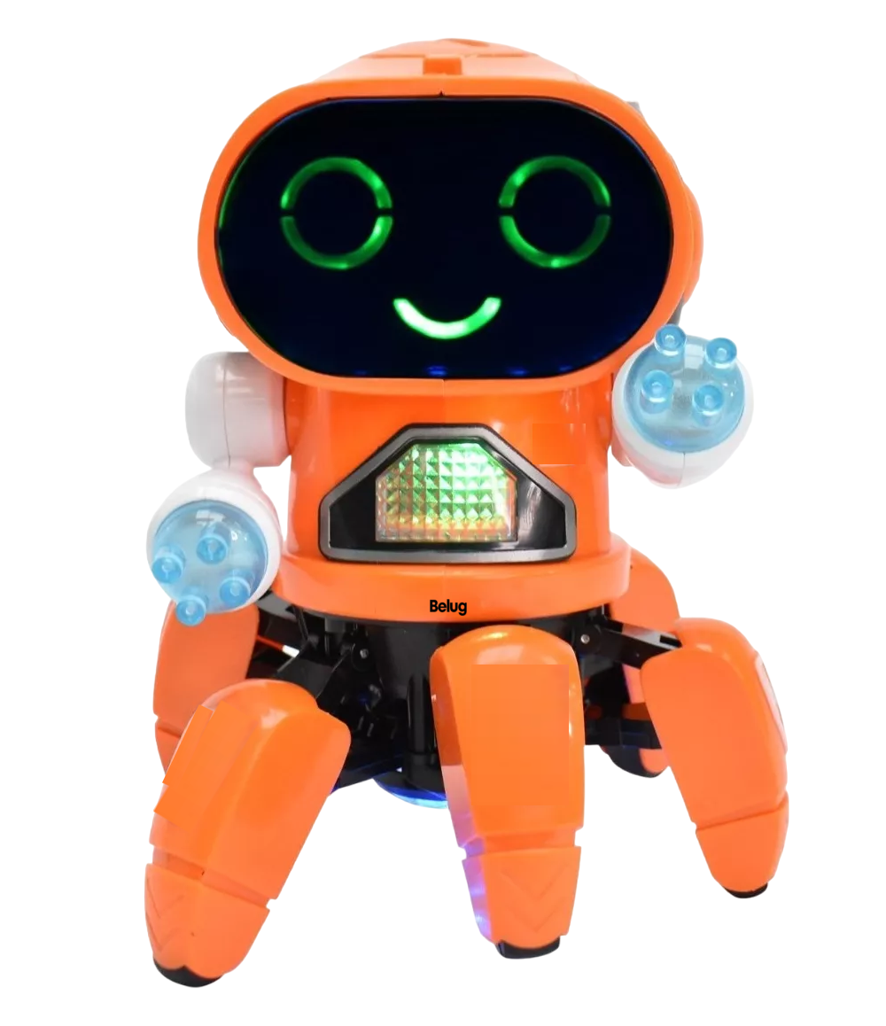 Juguete Robot Bailarín Con Luces Y Sonido, Belug  Naranja