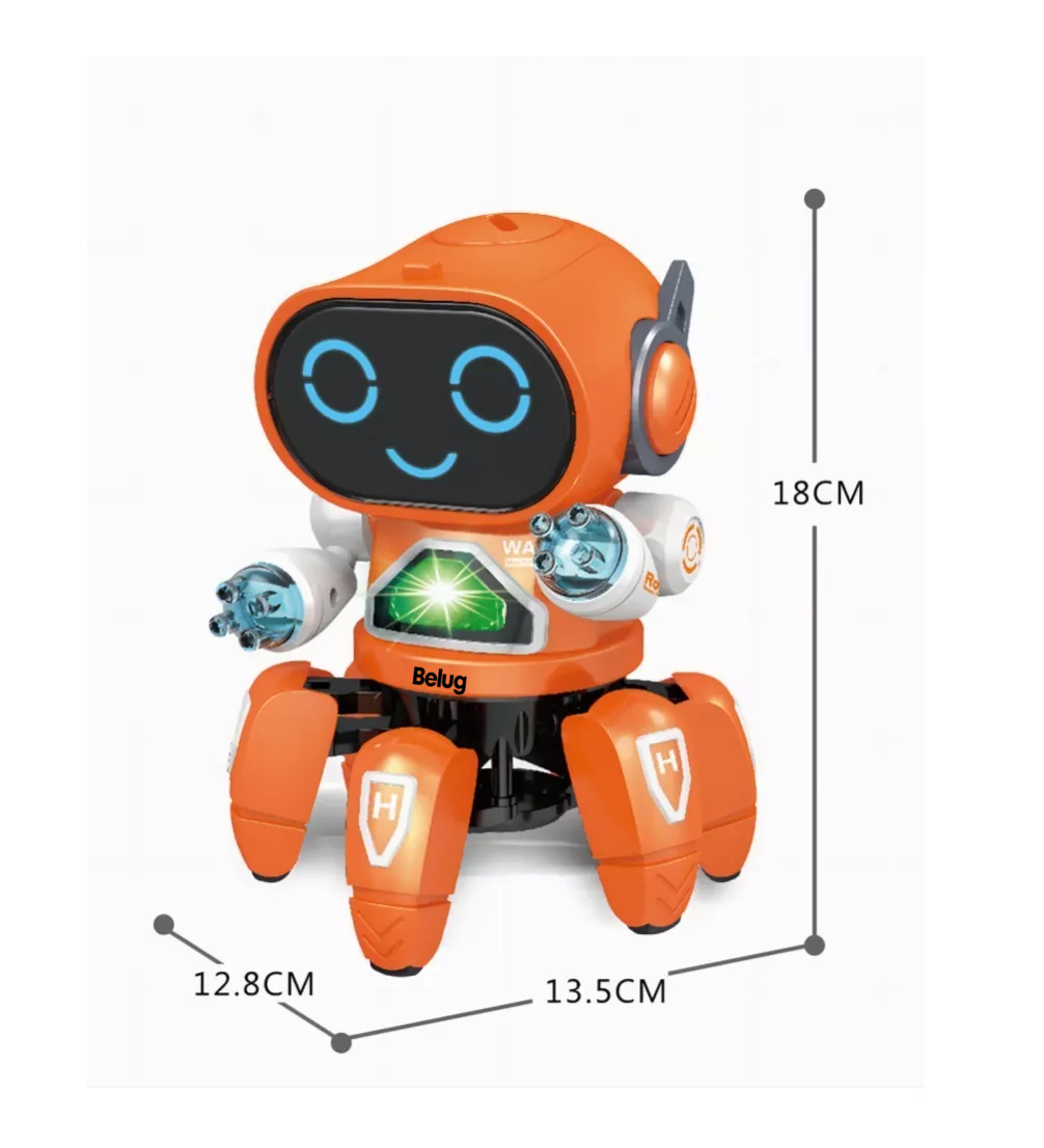 Foto 5 | Juguete Robot Bailarín Con Luces Y Sonido, Belug  Naranja
