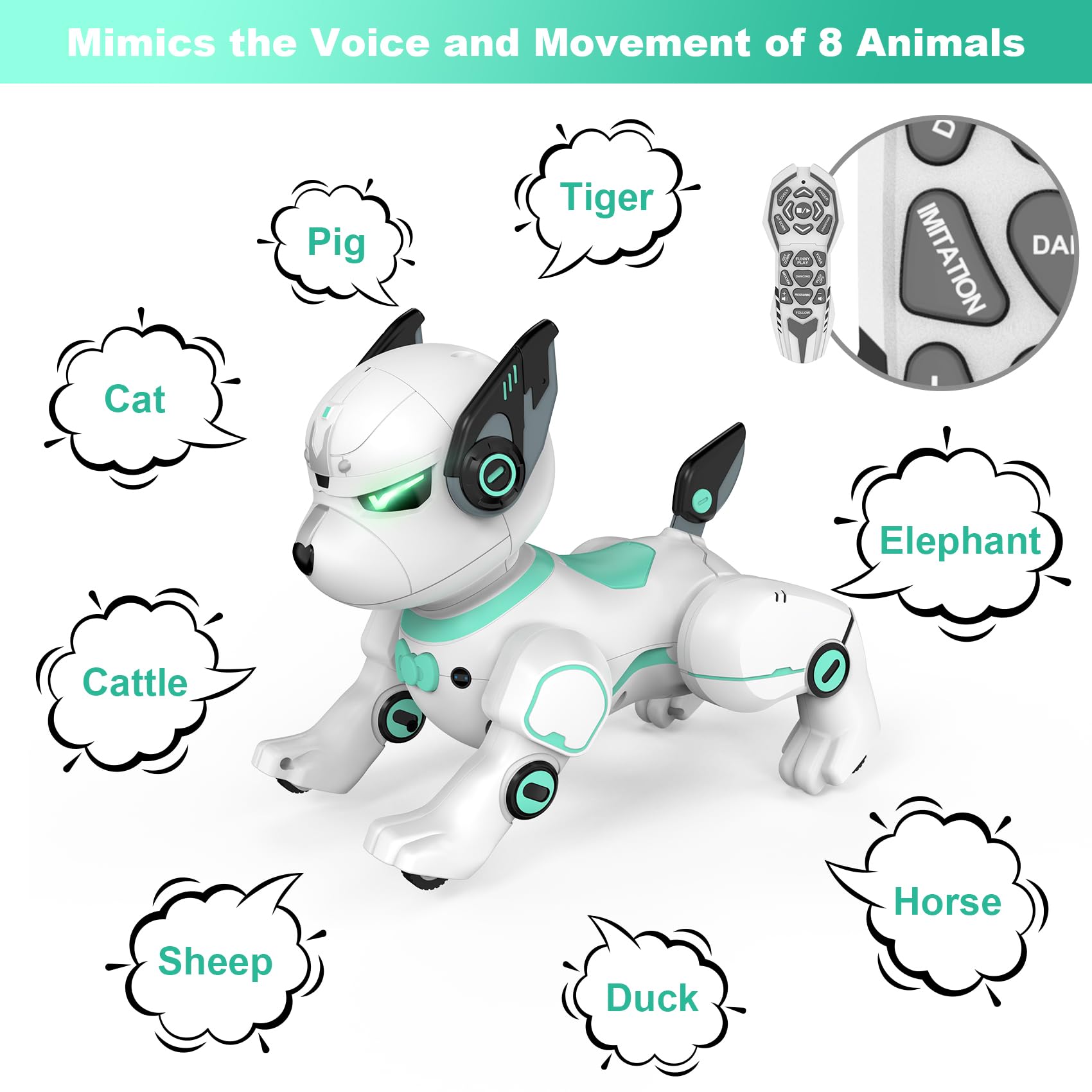 Foto 6 pulgar | Juguete Robótico Para Perros Con Control Remoto Supireo Programable, Verde - Venta Internacional.