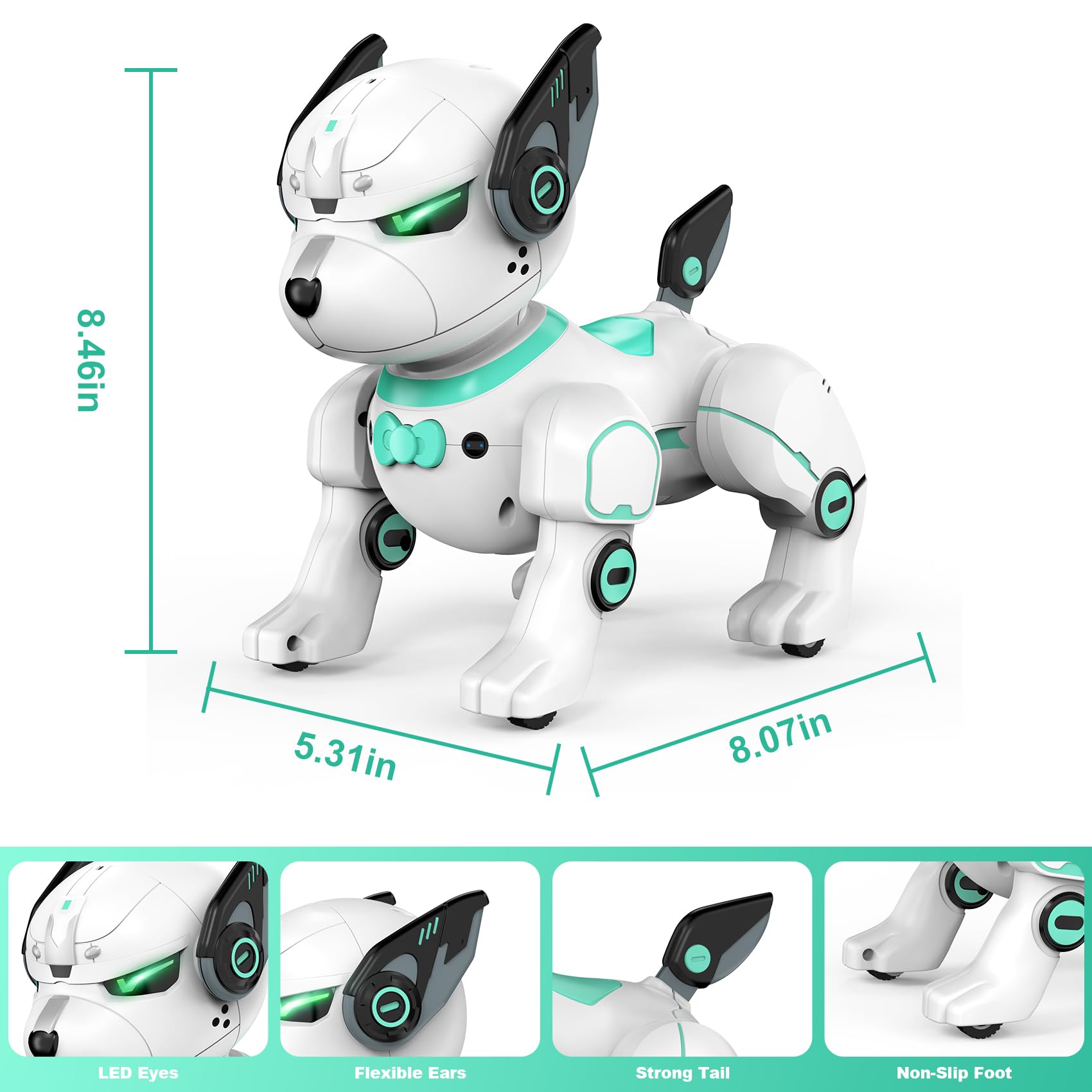 Foto 7 pulgar | Juguete Robótico Para Perros Con Control Remoto Supireo Programable, Verde - Venta Internacional.