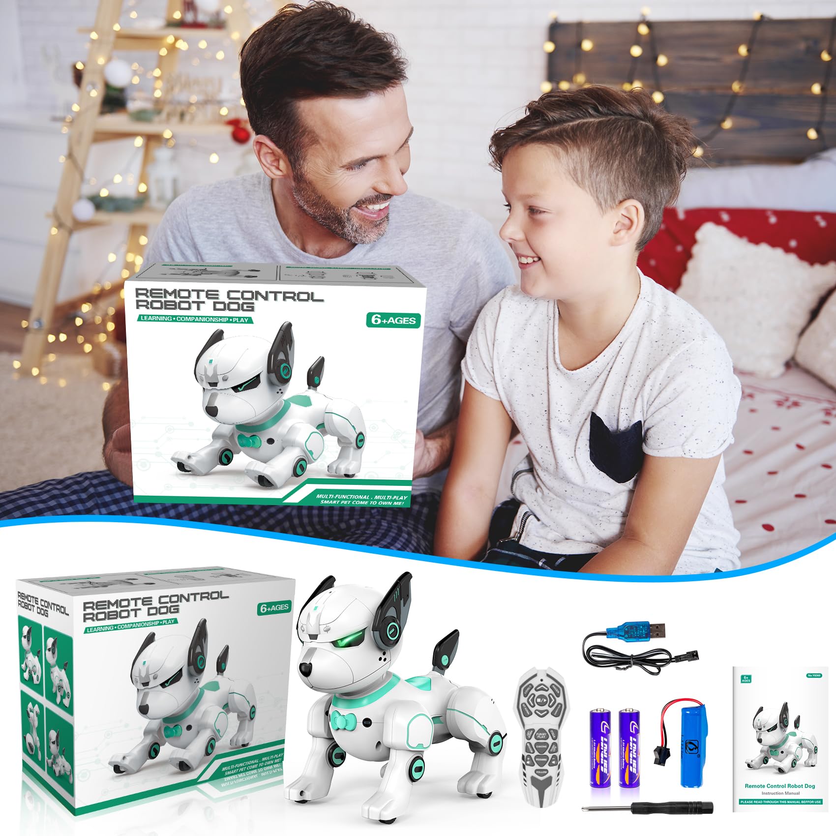 Foto 8 pulgar | Juguete Robótico Para Perros Con Control Remoto Supireo Programable, Verde - Venta Internacional.
