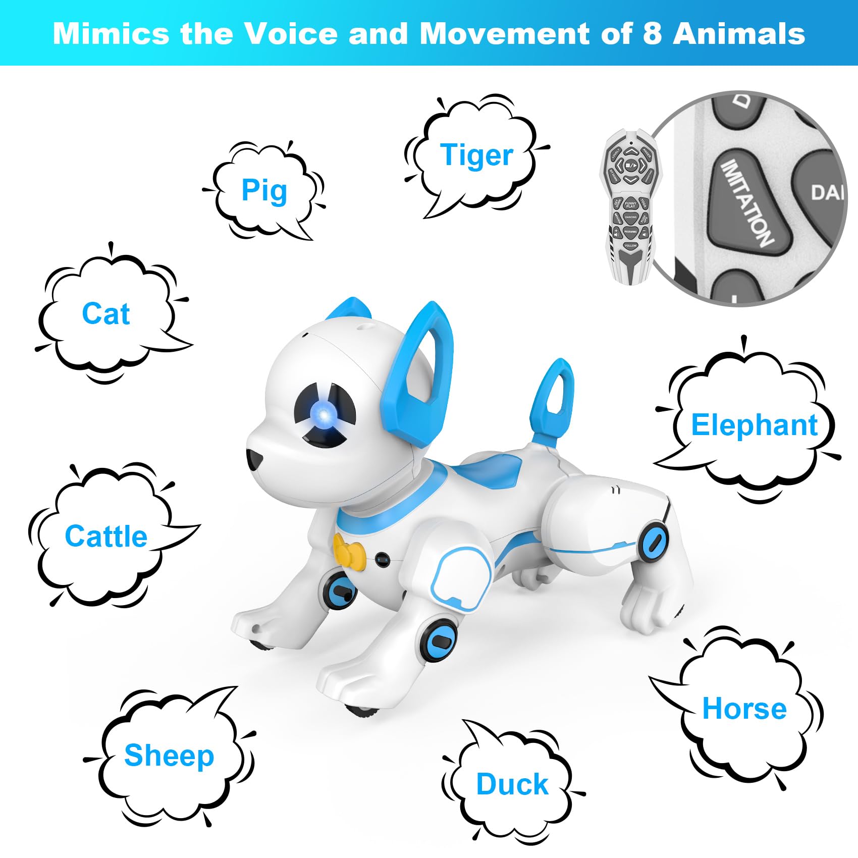 Foto 6 pulgar | Juguete Robótico Para Perros Con Control Remoto Supireo Programable Para Niños - Venta Internacional.