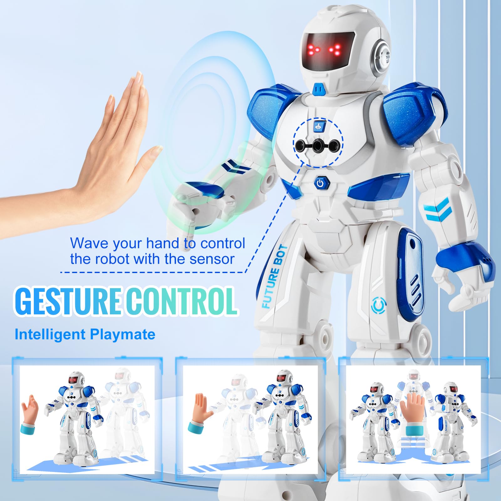 Foto 5 pulgar | Robot Rc De Juguete Vevor Con Sensor De Gestos Programable Para Niños Mayores De 3 Años - Venta Internacional.