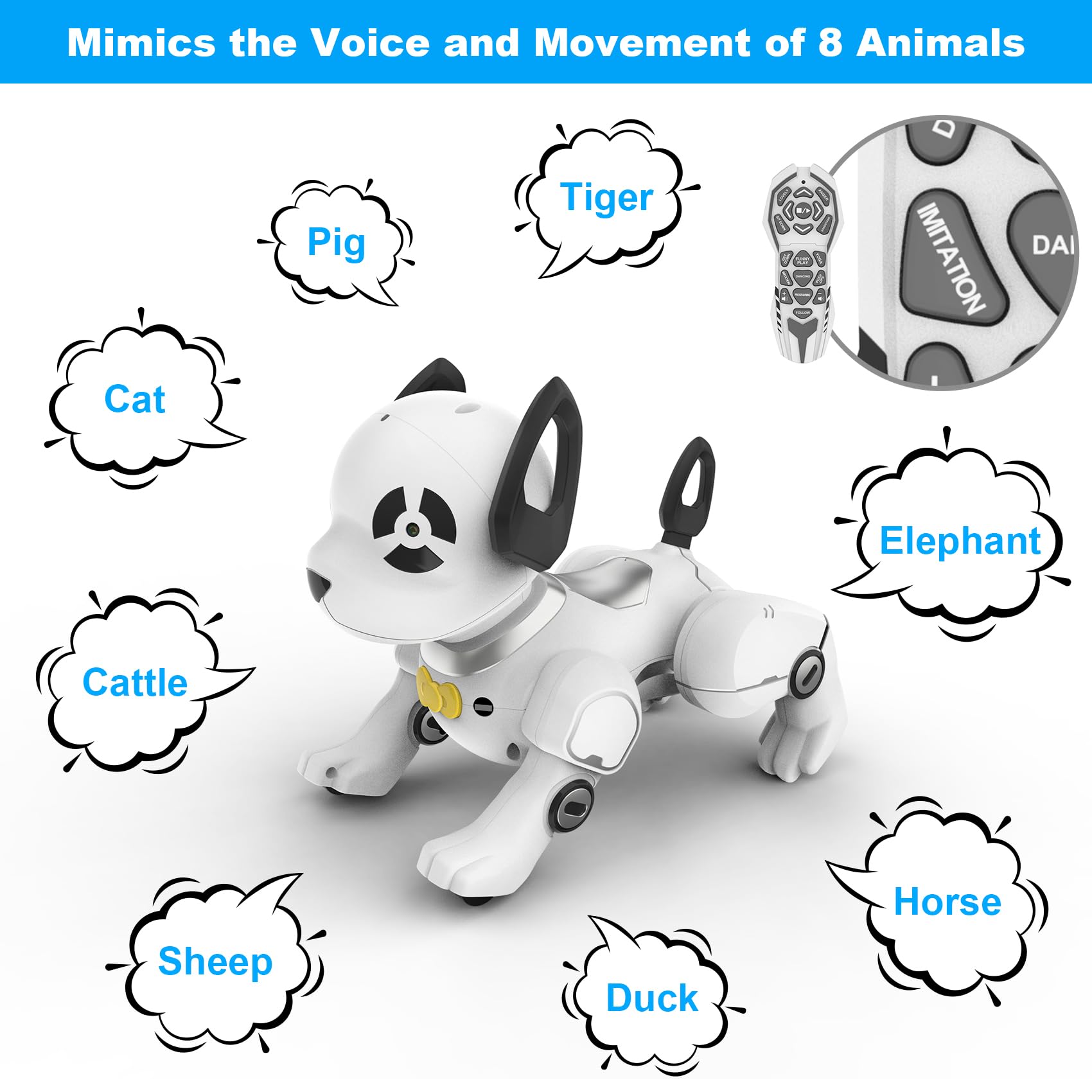 Foto 6 pulgar | Juguete Robótico Para Perros Con Control Remoto Supireo Programable  Blanco - Venta Internacional.