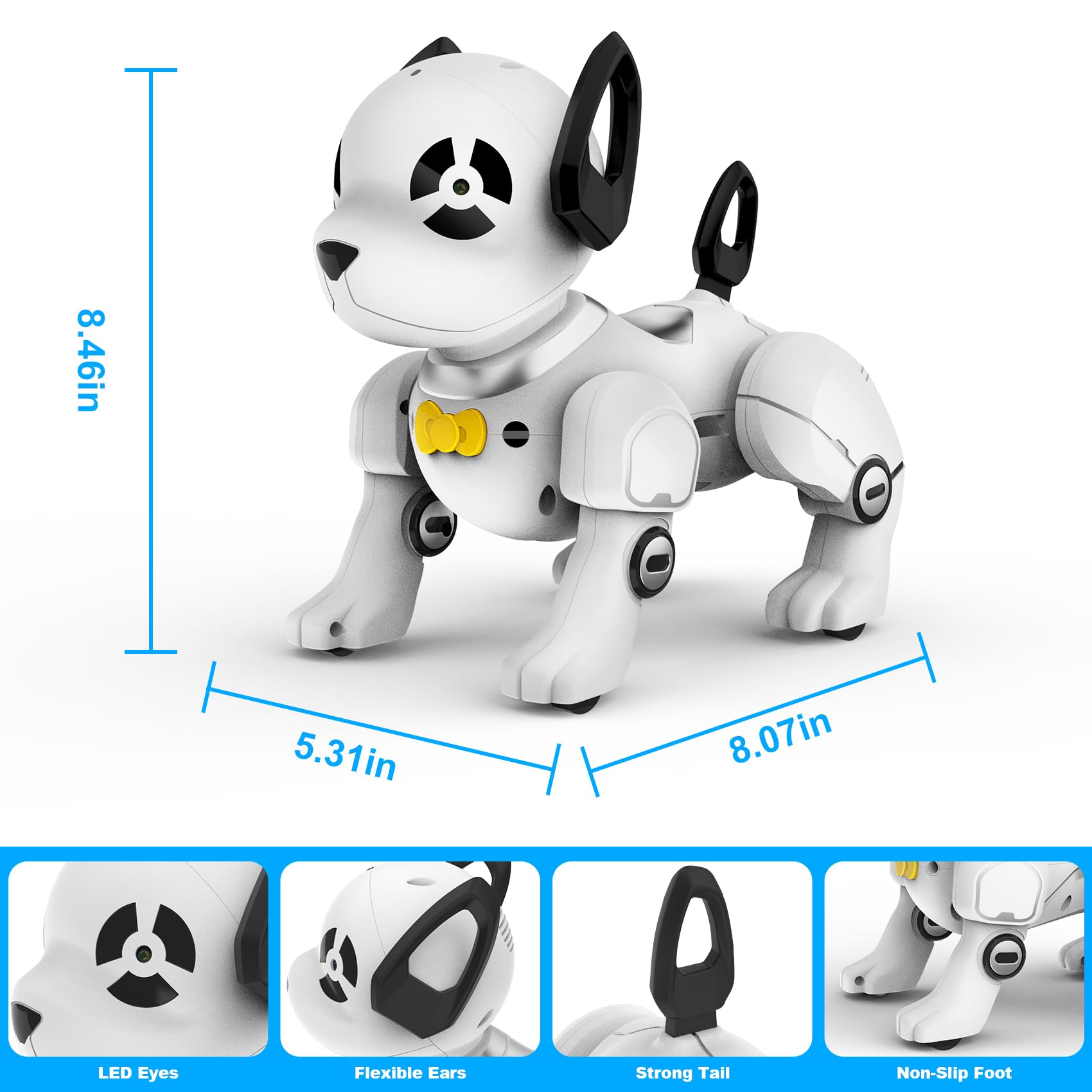 Foto 7 pulgar | Juguete Robótico Para Perros Con Control Remoto Supireo Programable  Blanco - Venta Internacional.