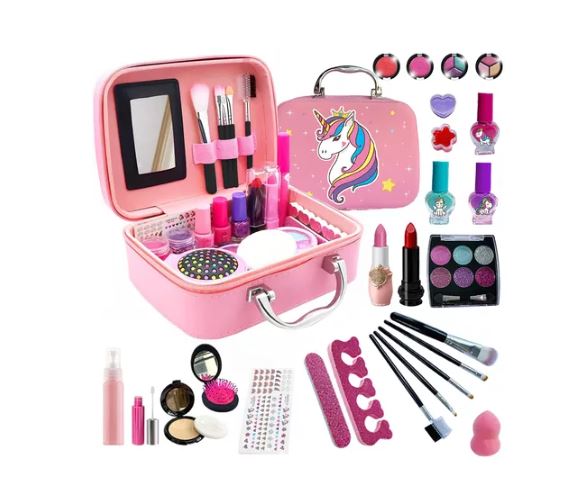 Set de Maquillaje Juguete para Niñas Lavable 27 piezas