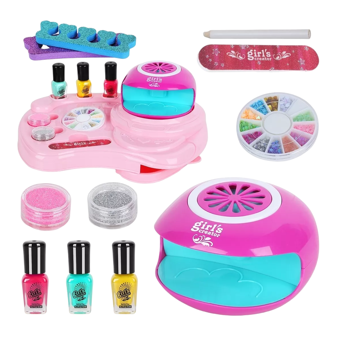 Kit de Maquillaje Belleza de Uñas Regalo Juguetes Rosa para Niñas