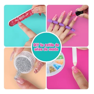 Foto 2 | Kit De Maquillaje Belleza De Uñas Regalo Juguetes Para Niñas Rosa Belug