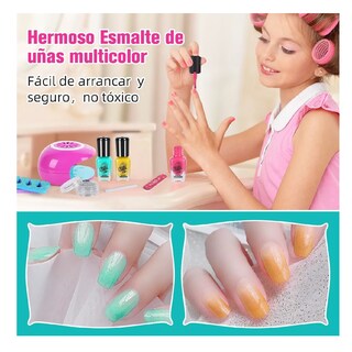 Foto 3 | Kit De Maquillaje Belleza De Uñas Regalo Juguetes Para Niñas Rosa Belug