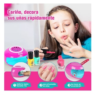 Foto 4 | Kit De Maquillaje Belleza De Uñas Regalo Juguetes Para Niñas Rosa Belug