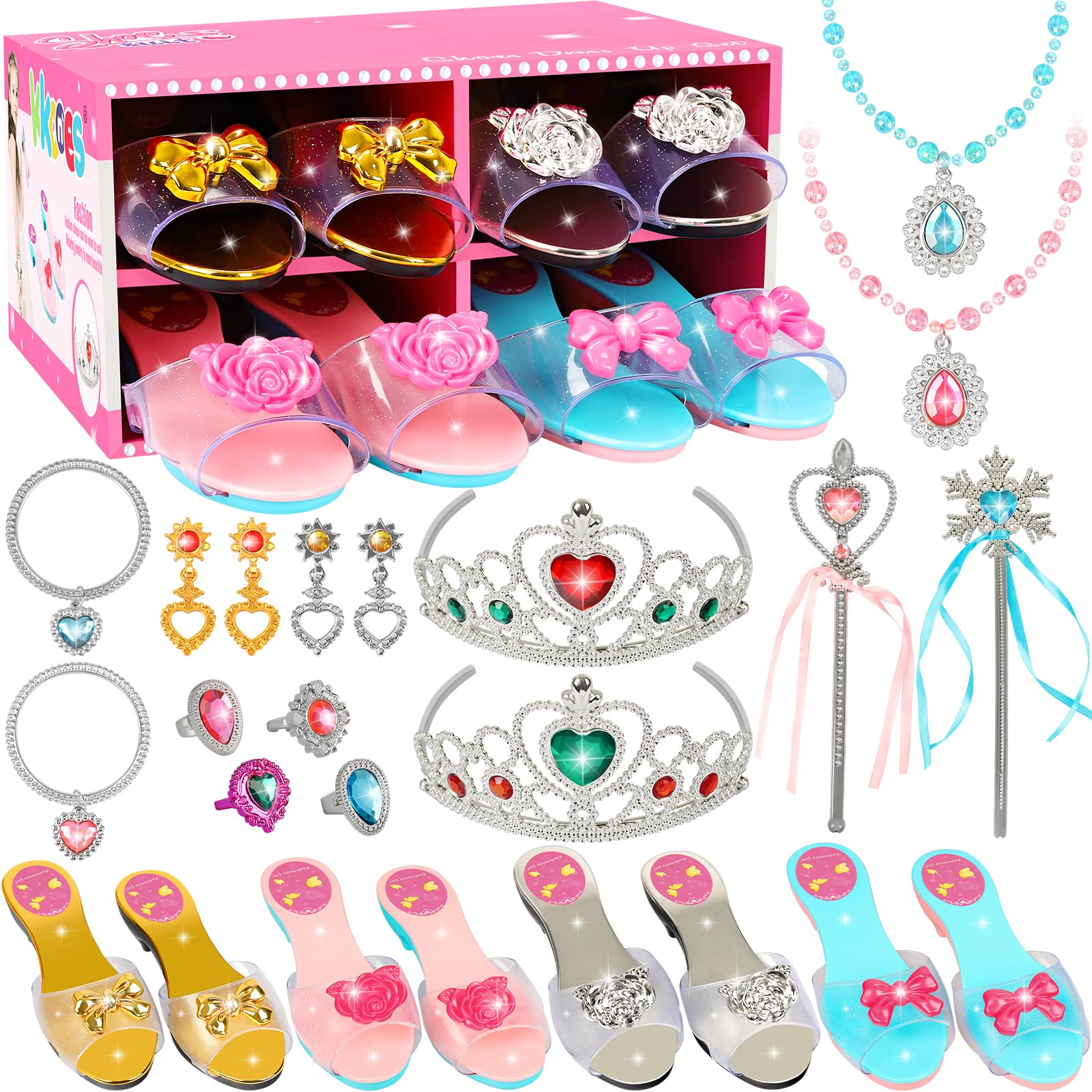 Foto 2 pulgar | Conjunto De Disfraces Princess Jewelry Boutique Con 4 Pares De Zapatos - Venta Internacional.