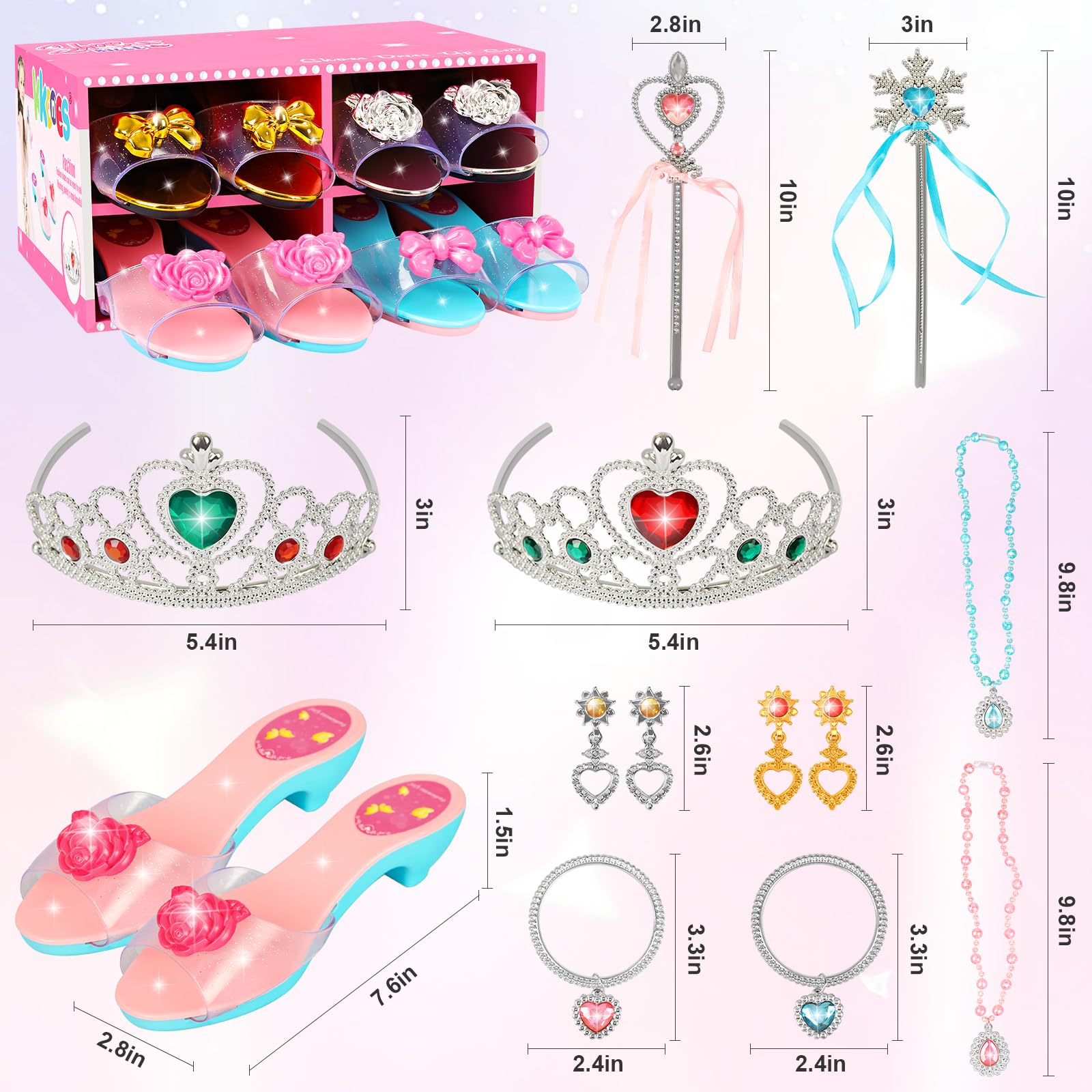 Foto 5 pulgar | Conjunto De Disfraces Princess Jewelry Boutique Con 4 Pares De Zapatos - Venta Internacional.