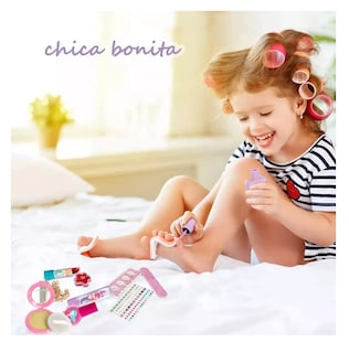 Foto 5 | Juego de Maquillaje para Niñas Lavable 24 Piezas Rosa