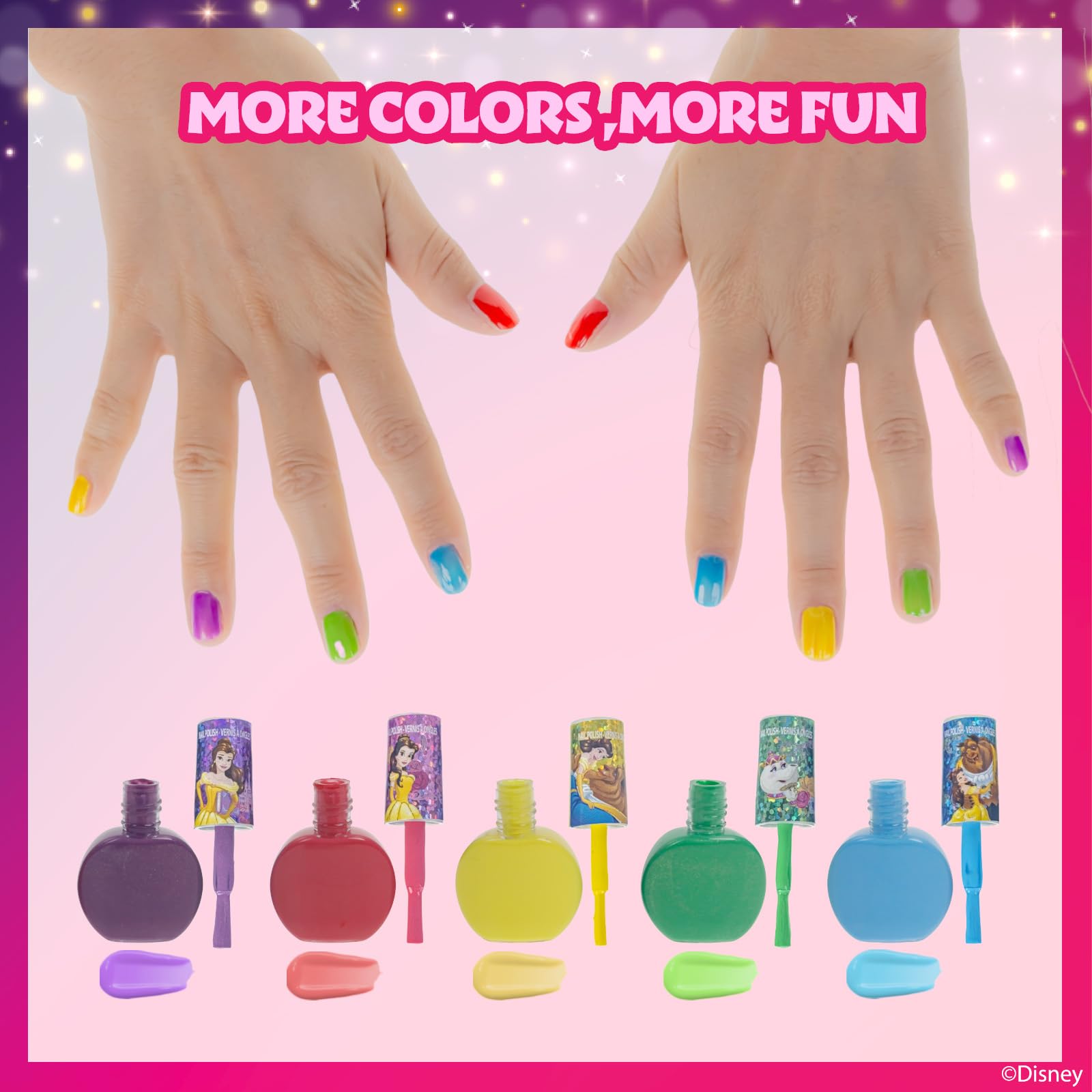 Foto 5 pulgar | Set de Esmaltes de Uñas Townley Girl Disney Princesa Bella 18 Botellas - Venta Internacional