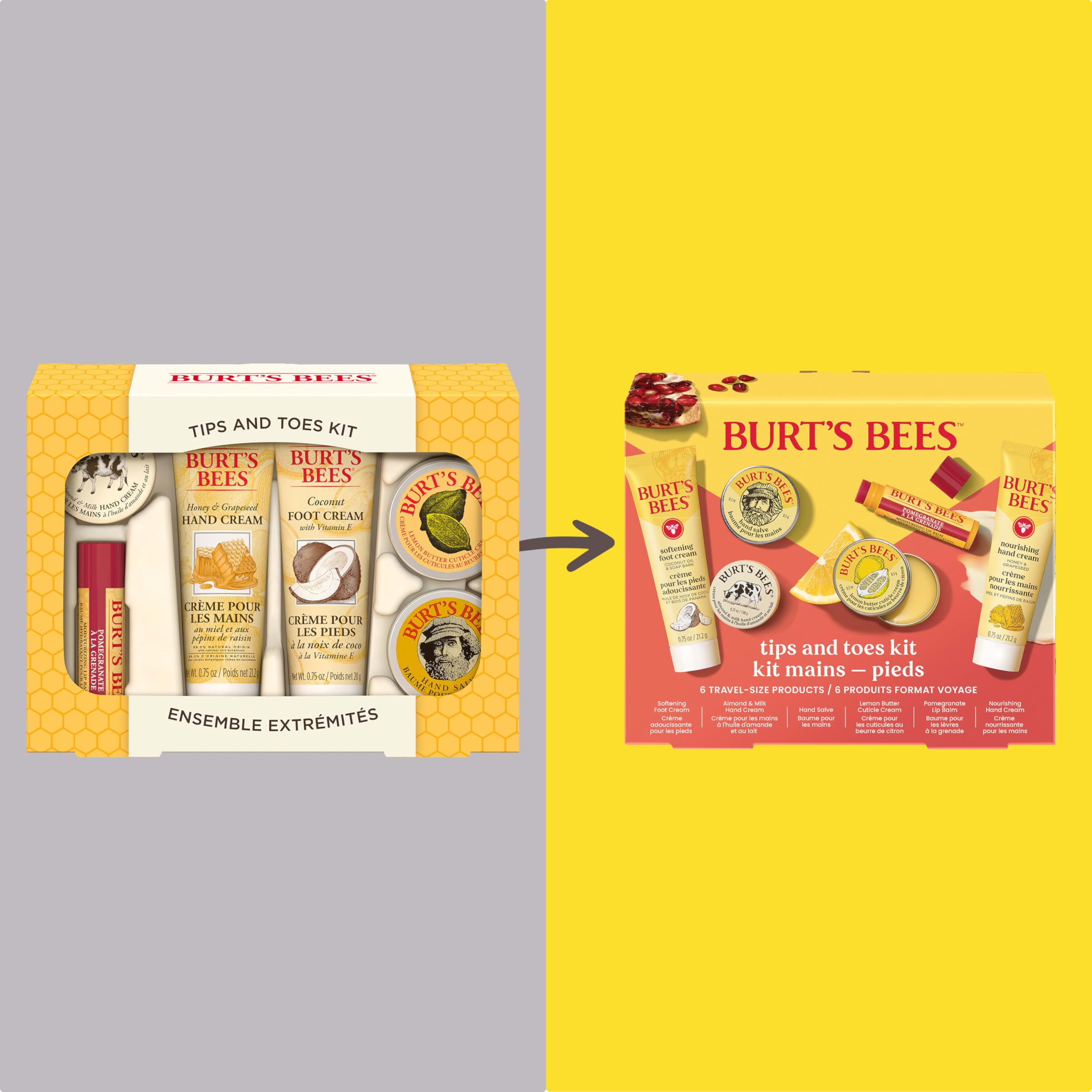 Foto 3 pulgar | Set de Regalo Burt's Bees para Puntas y Dedos de los Pies 6 Piezas - Venta Internacional