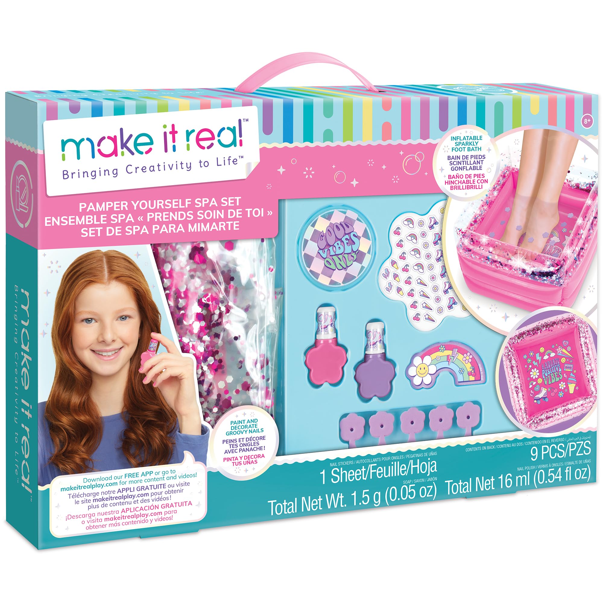 Foto 2 pulgar | Set De Spa Make It Real Mima Yourself Con Baño Inflable Para Pies - Venta Internacional.