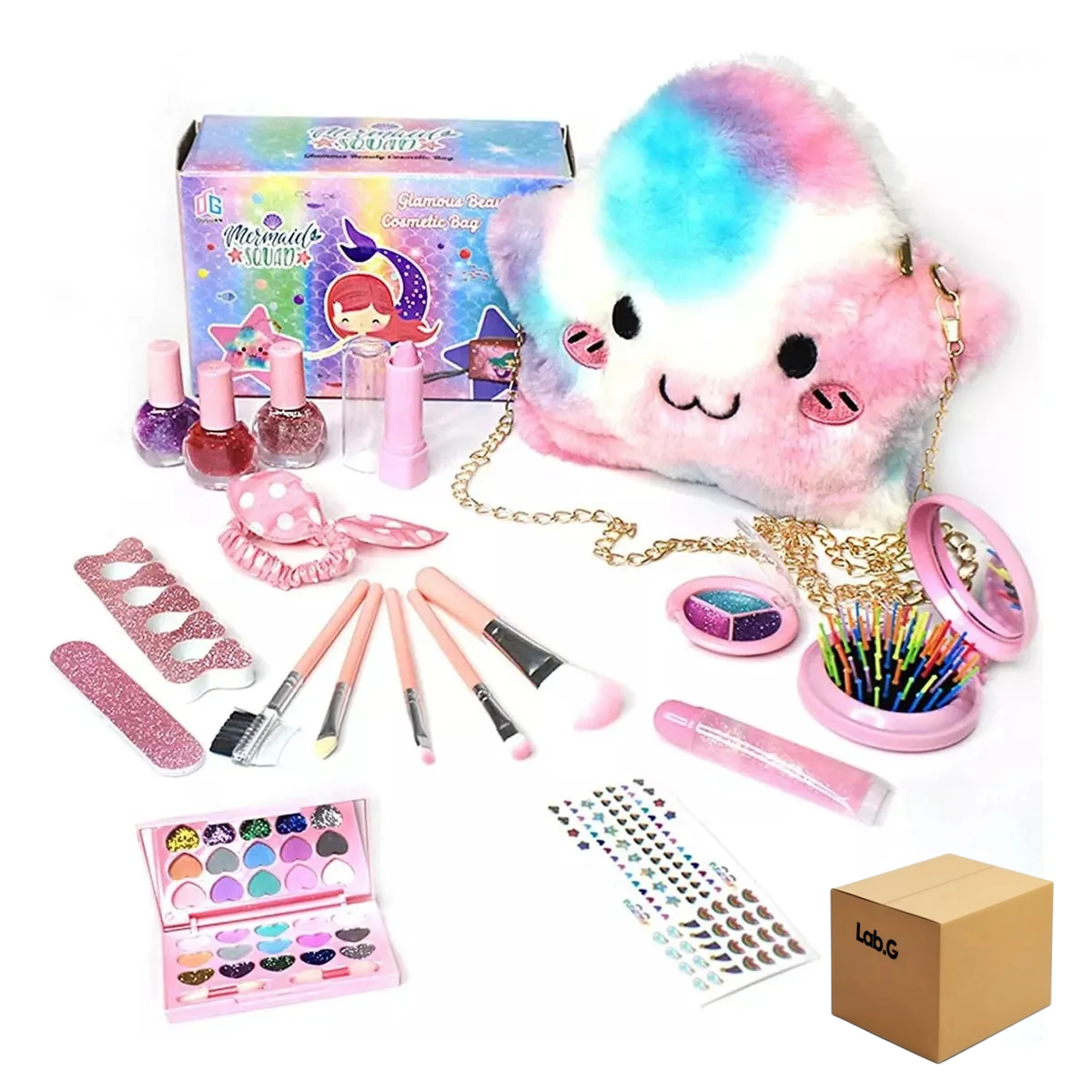 Foto 1 | Juego Bisuteria Maquillaje Lavable No Tóxico Para Niñas Lab.g Multicolor