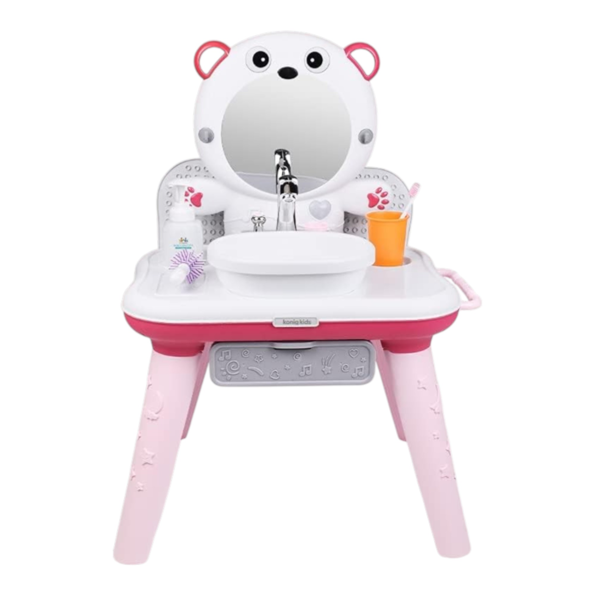 Foto 1 | Juguete Tocador De Baño Infantil Aeiou 63592 3 En 1 Musical Rosa/rojo