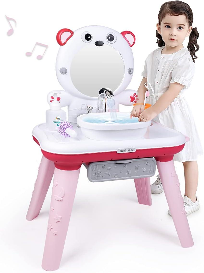 Foto 2 | Juguete Tocador De Baño Infantil Aeiou 63592 3 En 1 Musical Rosa/rojo