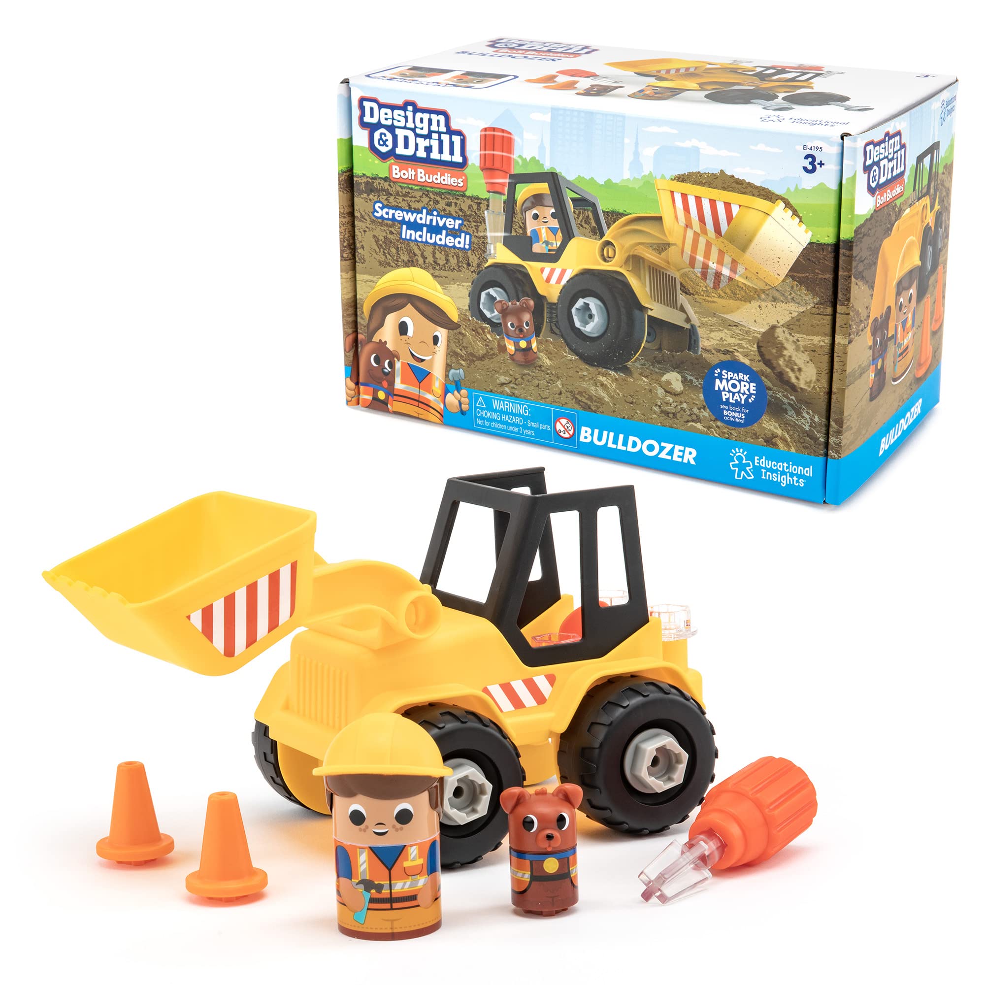 Foto 2 pulgar | Venta Internacional - Bulldozer Take Apart Toy Educational Insights Con Bolt Buddie
