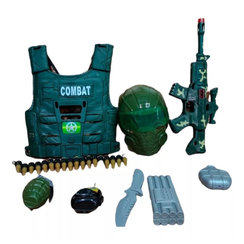Foto 2 pulgar | Set De Juego: Casco Militar Y Herramientas Para Un Juego De Rol - Venta Internacional.