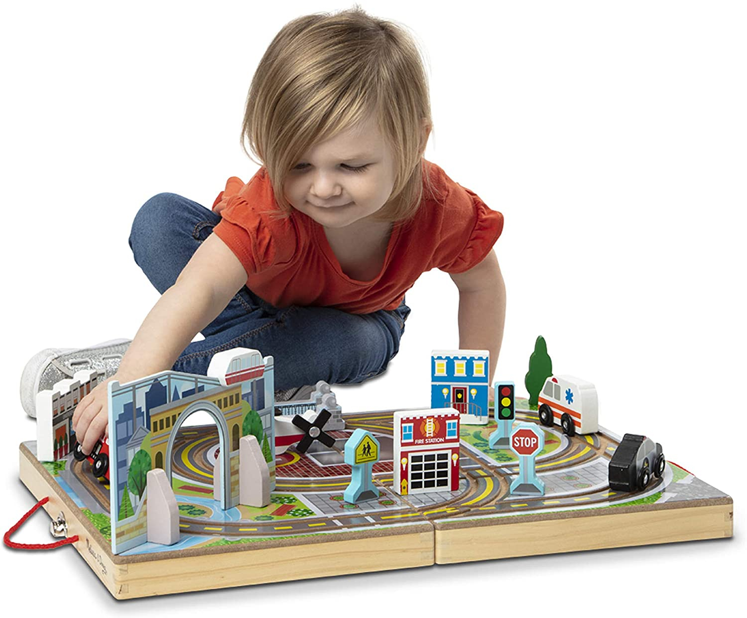 Foto 6 pulgar | Mesa de Juego de Madera con Vías y Vehículos de Melissa & Doug - Venta Internacional