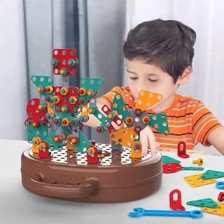 Foto 3 | Caja de Herramientas de Juguete Keolaa Magic Montessori Play con Taladro Eléctrico - Venta Internacional