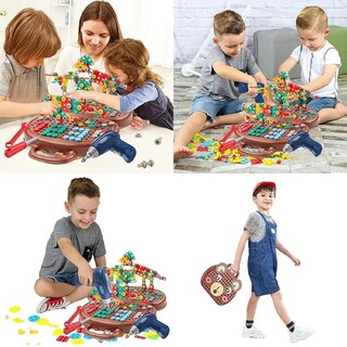 Foto 4 | Caja de Herramientas de Juguete Keolaa Magic Montessori Play con Taladro Eléctrico - Venta Internacional