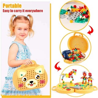 Foto 5 | Caja de Herramientas de Juguete Keolaa Magic Montessori Play con Taladro Eléctrico - Venta Internacional